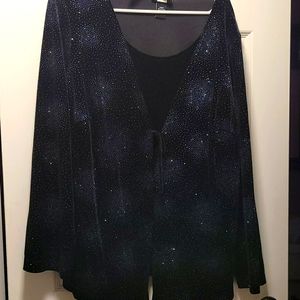 Black velvet sparkling top from Fashion Bug